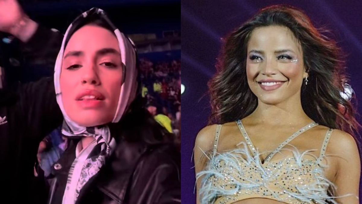 Emilia Mernes y su emotiva reacción al ver a Lali Espósito entre el público de su show en Vélez: el video