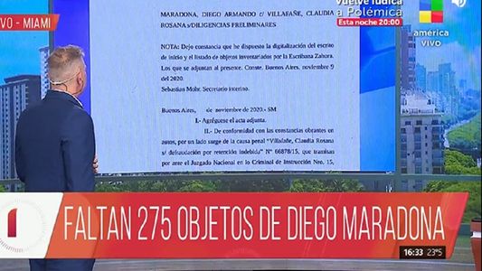 El documento donde la Justicia le exige a Claudia Villafañe que exhiba 257 objetos de Diego Maradona