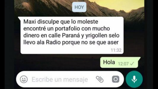 Cómo piensa el changarín que encontró un maletín con 500.000 dólares, lo devolvió, y no aceptó 1 millón de pesos de agradecimiento