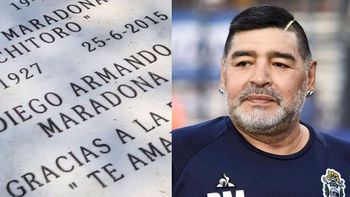 Se filtró una foto de la tumba de Diego Maradona y denuncian que está abandonada