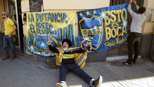 La locura de los hinchas de River y Boca en Madrid