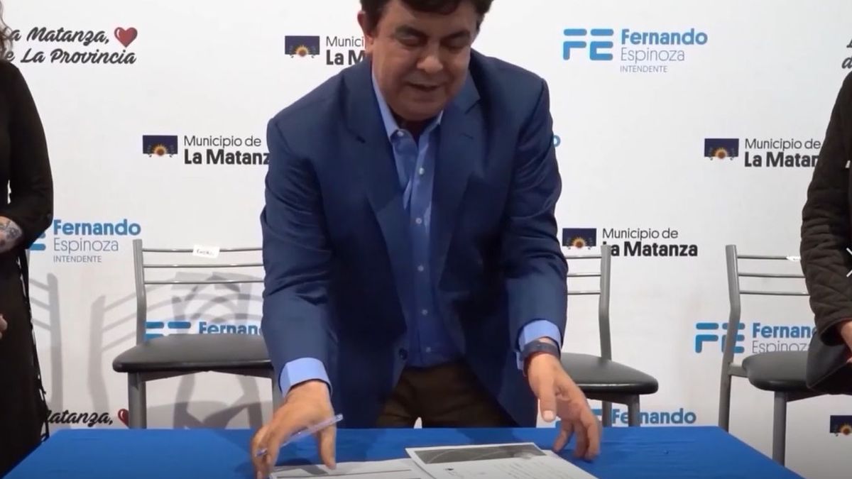 La Matanza: Fernando Espinoza acordó un aumento que lleva el salario 7 puntos por encima de la inflación. (Foto: captura de video)