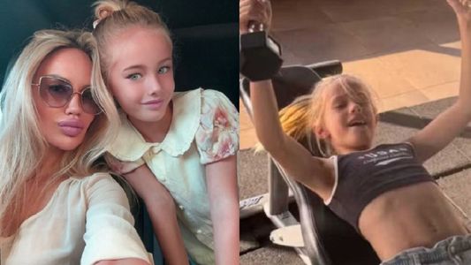 Polémica y debate por el video de la hija de Luciana Salazar levantando pesas en el gimnasio