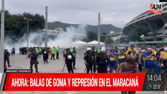 Caos en los ingresos al Maracaná: corridas y represión policial a los hinchas de Boca