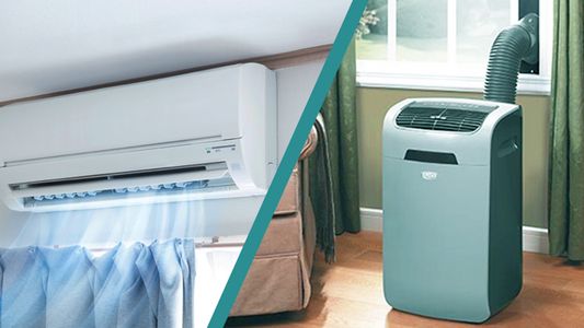 ¿Qué comprar? Aire acondicionado SPLIT vs. PORTÁTIL: beneficios y puntos desfavorables