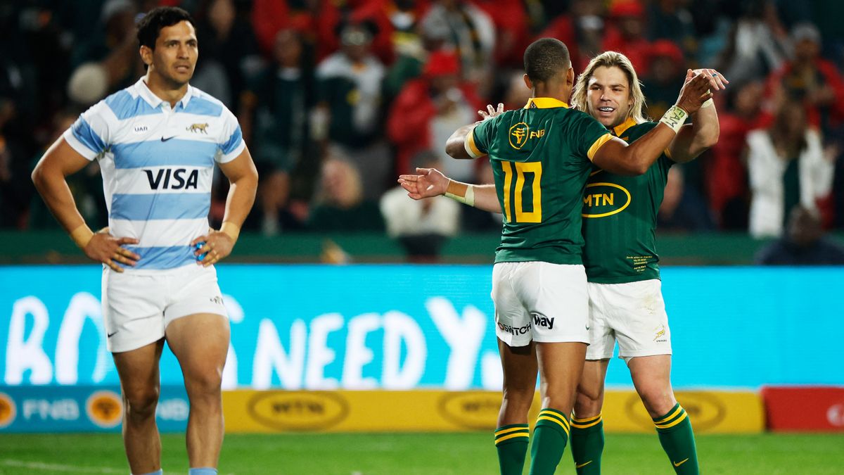 Los Pumas perdieron frente a Sudáfrica por 22-21 por el Rugby Championship. (Télam)