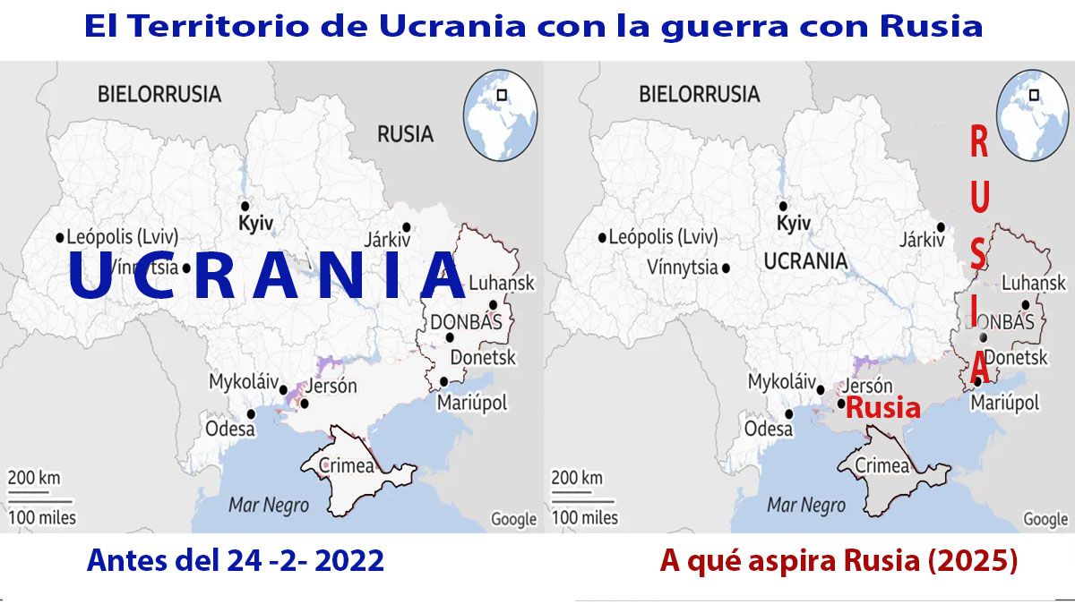 Vladimir Putin aspira a anexar el 25% del territorio Ucraniano con el fin de la guerra. (Foto. A24.com)
