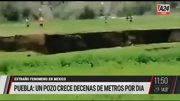 Así es el pozo gigante que atemoriza a México. (Captura de Tv) Así es el pozo gigante que atemoriza a México. (Captura de Tv)