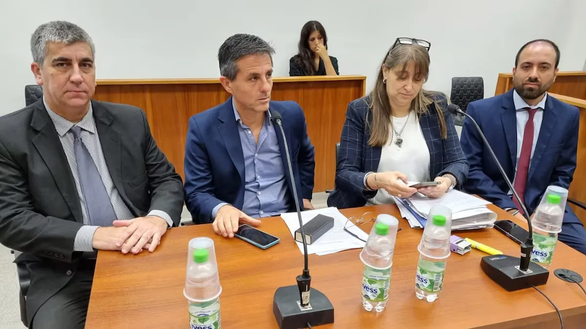 El grupo de fiscales en durante la audiencia de formulación de cargos. 