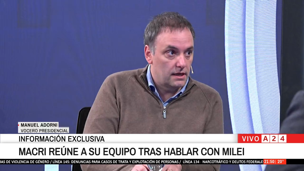 Adorni se refirió además al triple femicidio de Florencio varela. (Foto: A24)