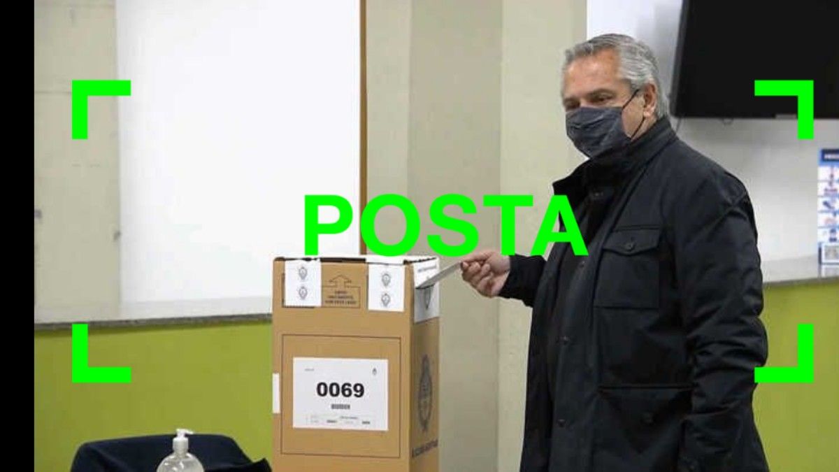 La foto de Alberto Fernández que despertó polémica.&nbsp;