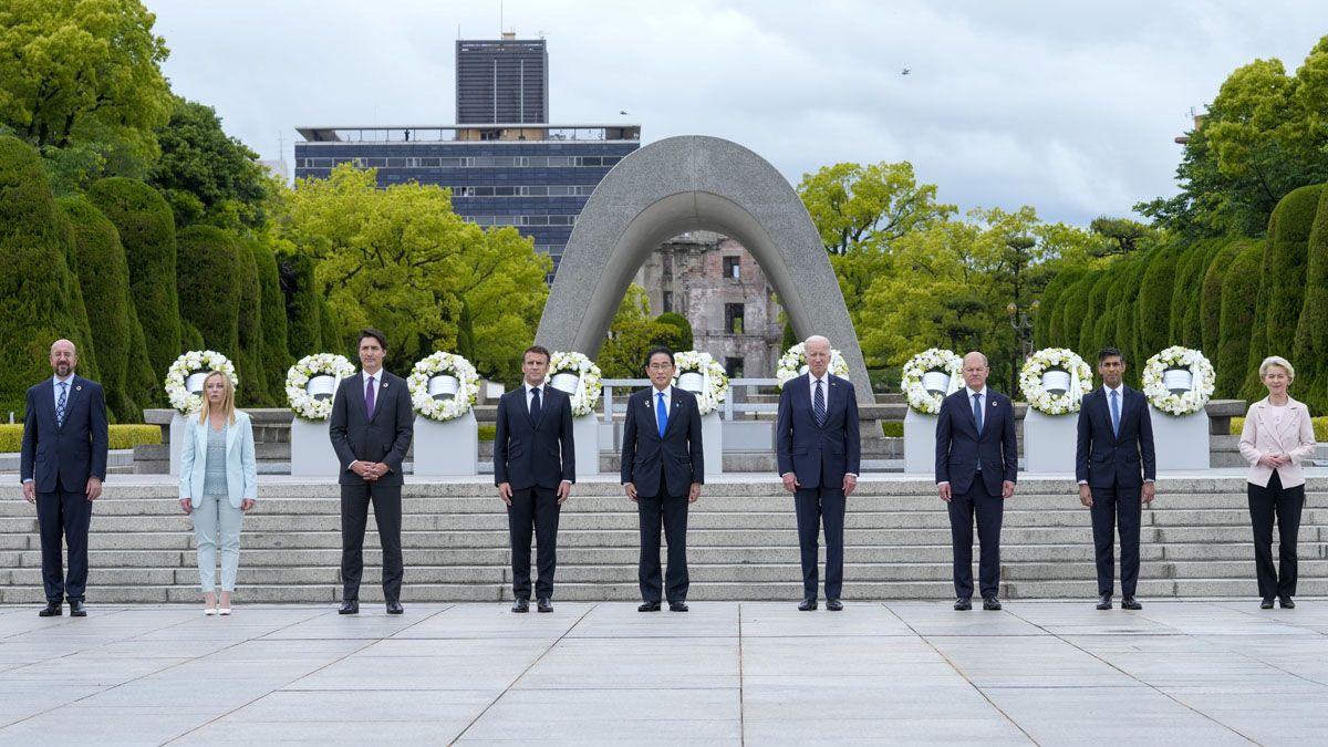 La foto de familia del G7 en Hiroshima