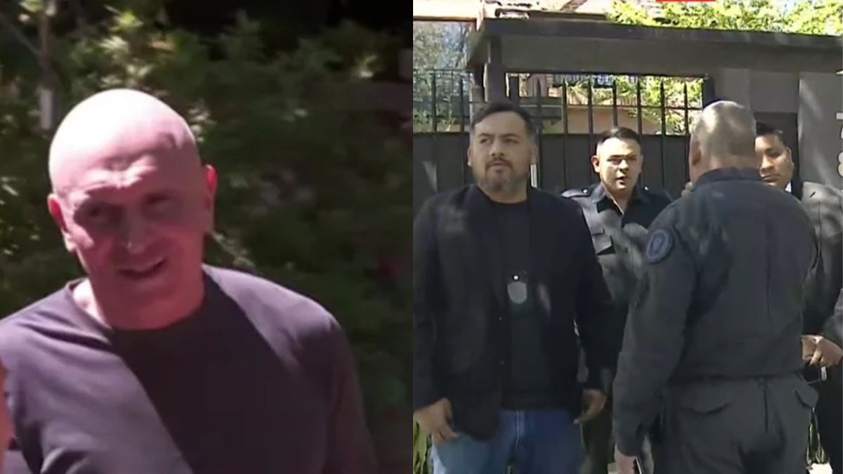El momento en que José Luis Espert recibe la orden de allanamiento en su domicilio de Beccar