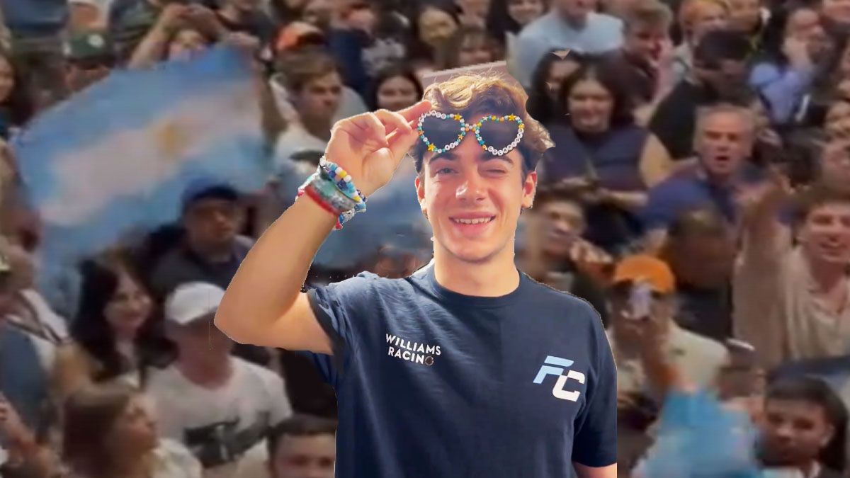 Colapinto llegó al Fan zone de Williams y armó una revolución en Austin (Foto: A24.com).