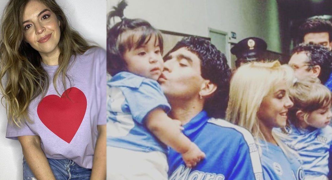 Dalma Maradona publicó un video inédito de su niñez junto a su papá, su hermana y su mamá