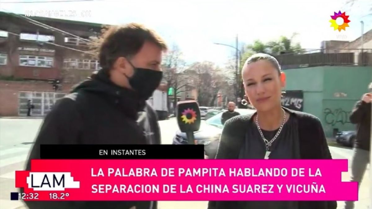 A minutos de conocerse la noticia de la separación de Benjamín Vicuña y la China Suárez, Pampita -ex del chileno- fue consultada por el tema.