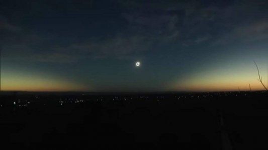 Eclipse en vivo: terminó la fase total y ya amaneció por segunda vez en el día