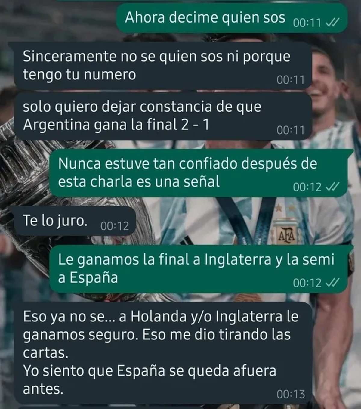 Se filtr un chat que anunci la eliminaci n de Espa a y revel