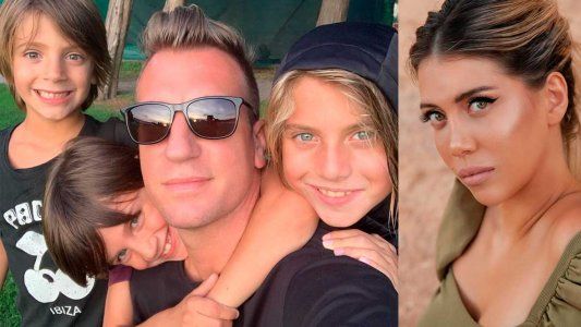 Wanda Nara filosa ante el reencuentro de sus hijos con Maxi López