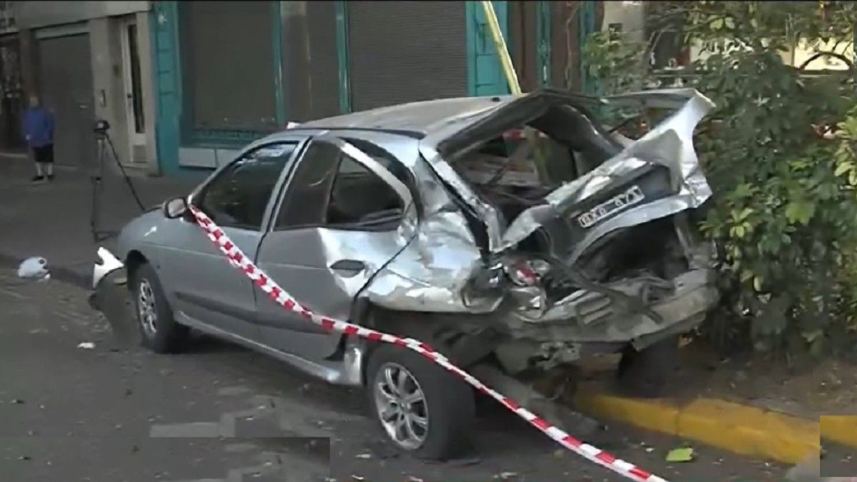 El vehículo que protagonizó el incidente había sido robado. Foto: captura de Tv.&nbsp;