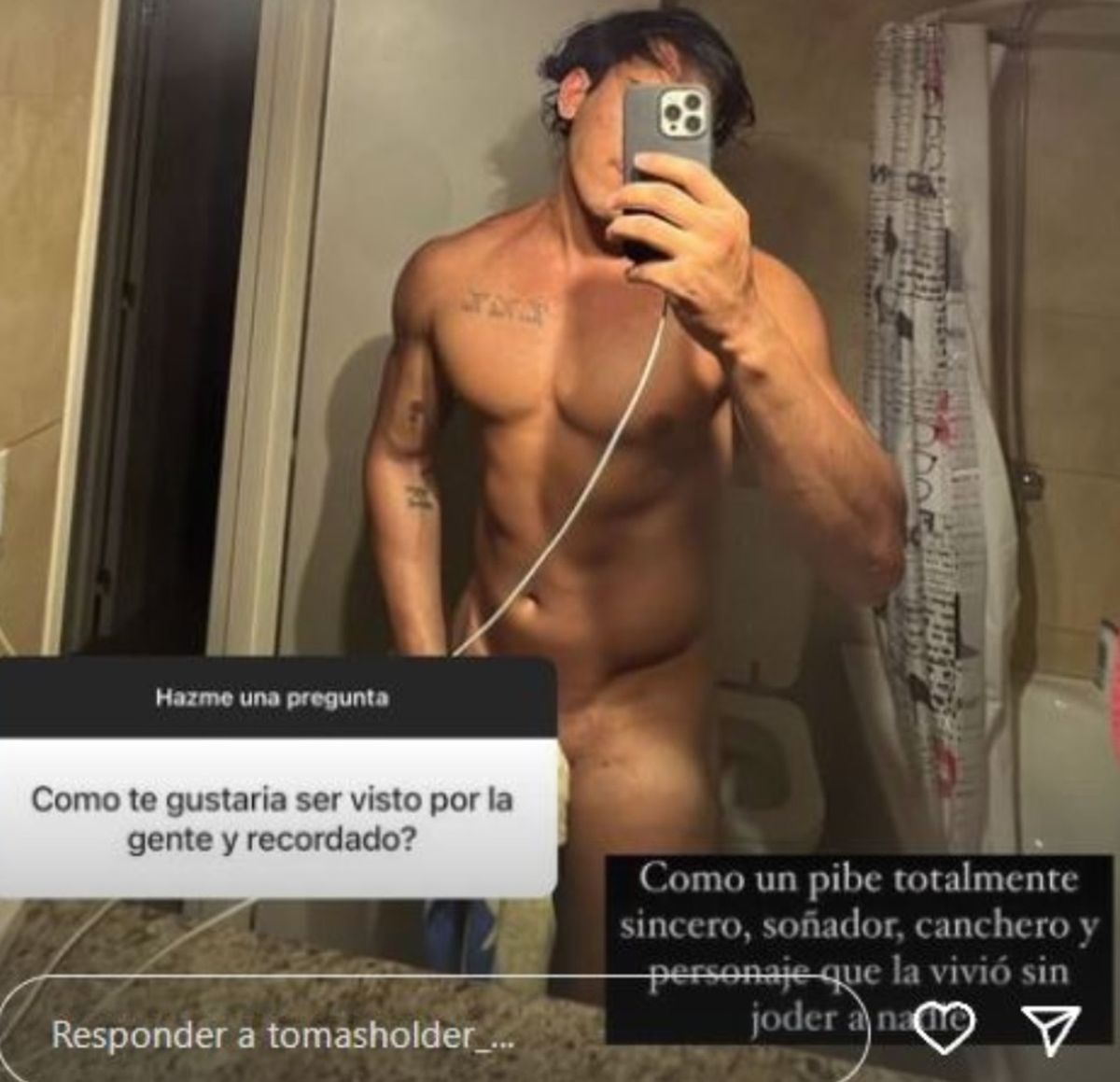 Tomás Holder de Gran Hermano 2022 reapareció en las redes con una foto  desnudo en el baño