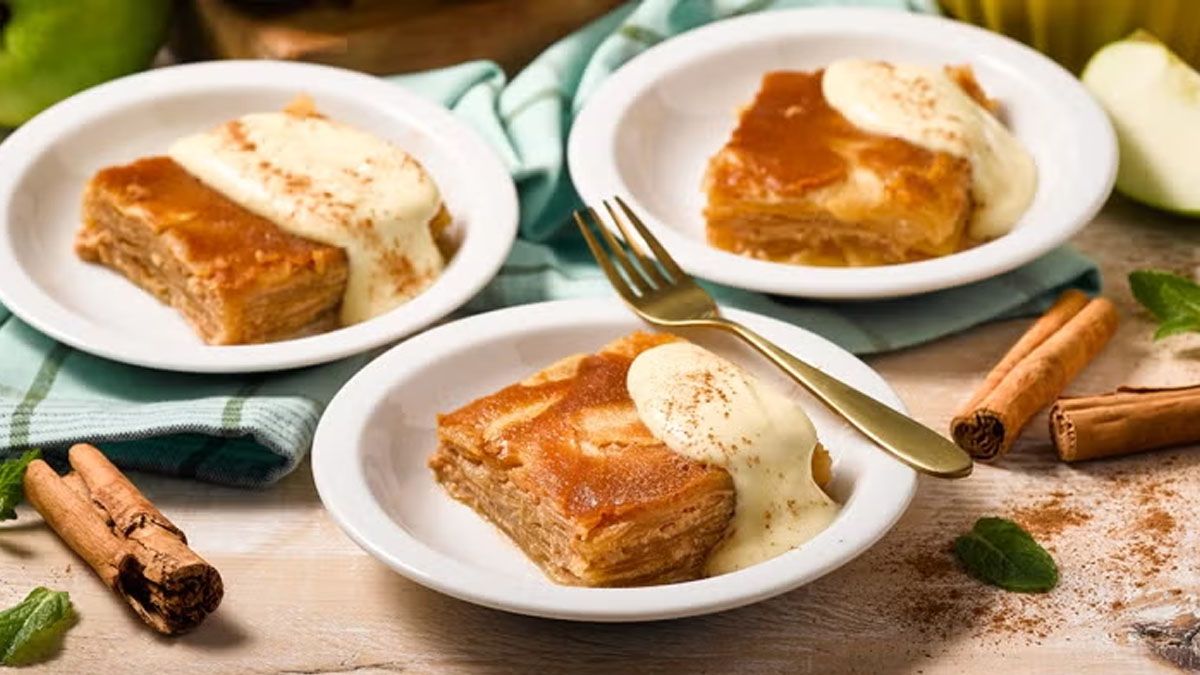 Milhojas de manzana: el postre tradicional que nunca falla
