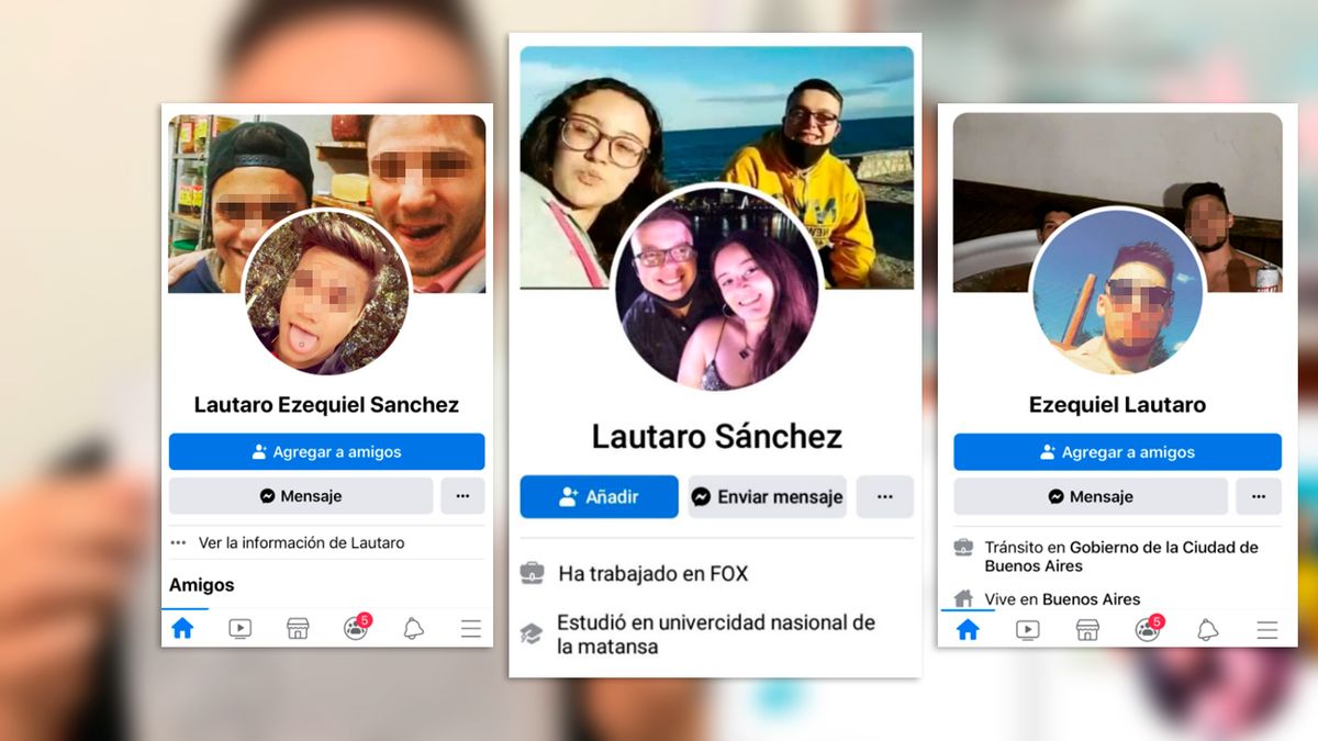 Algunos de los perfiles falsos que crearon con sus datos para hacer estafas.