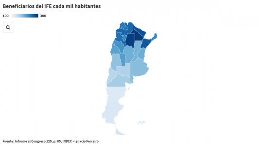 Planes sociales: mientras que el IFE tuvo mayor presencia en el norte del país, el ATP fue para la Ciudad
