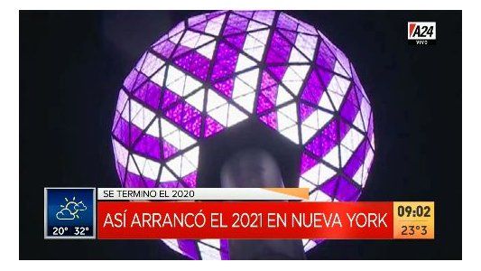 Nueva York: con fuegos artificiales y música, pero sin gente en Broadway