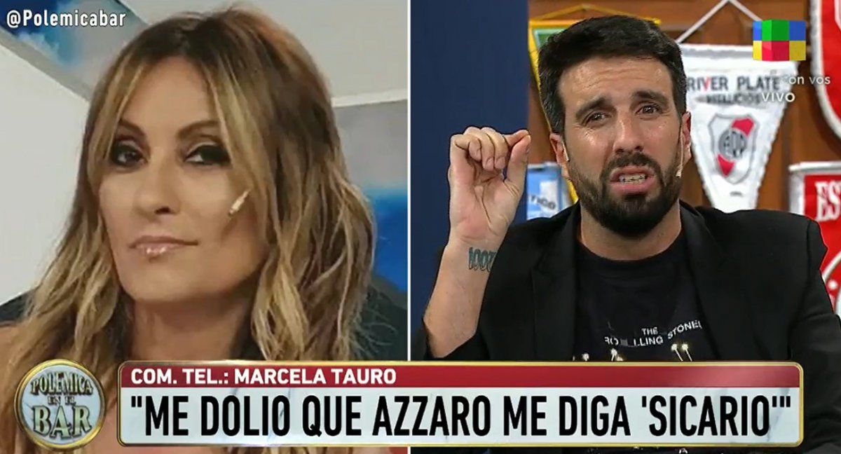 Fuerte cruce entre Marcela Tauro y Flavio Azzaro.