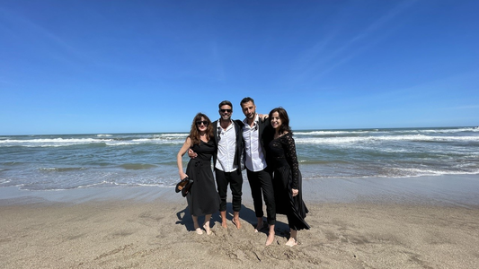 Luciano Castro, Luciano Cáceres, Mercedes Funes y Jorgelina Aruzzi, de gala en el mar: las fotos