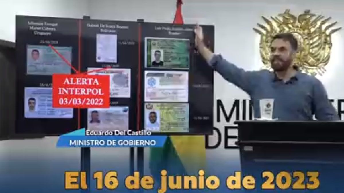 El gobierno boliviano alertó sobre los múltiples documentos con nombres y nacionalidades falsa de Sebastián Marset en 2021. (Foto: Captura de TV)