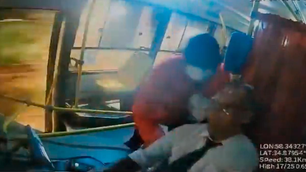 Por la espalda. El momento del brutal ataque (Foto: captura de video).