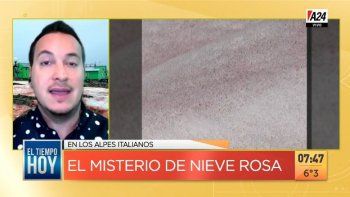 Fenómeno misterioso en Italia: se observó nieve rosa en los Alpes
