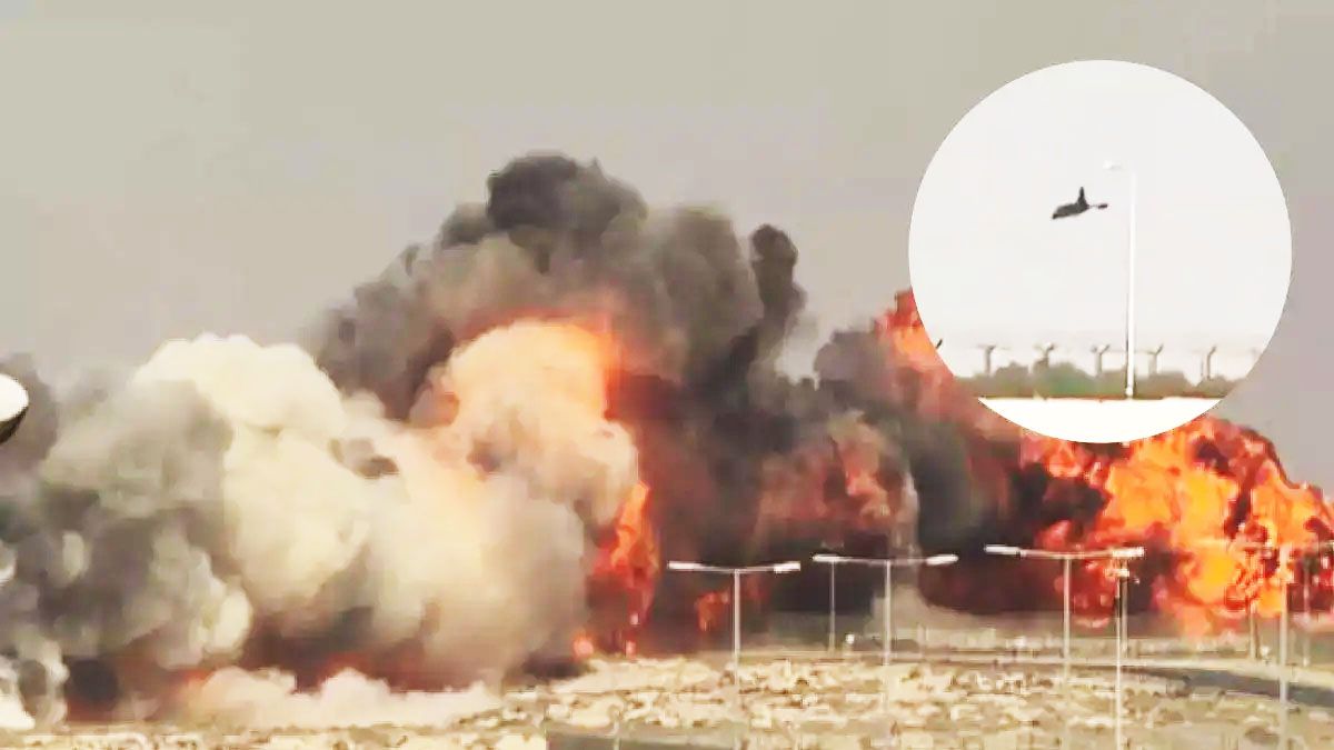 Tragedia en una exhibición aérea en Dubái. (Foto: Gentileza The Economic Times)