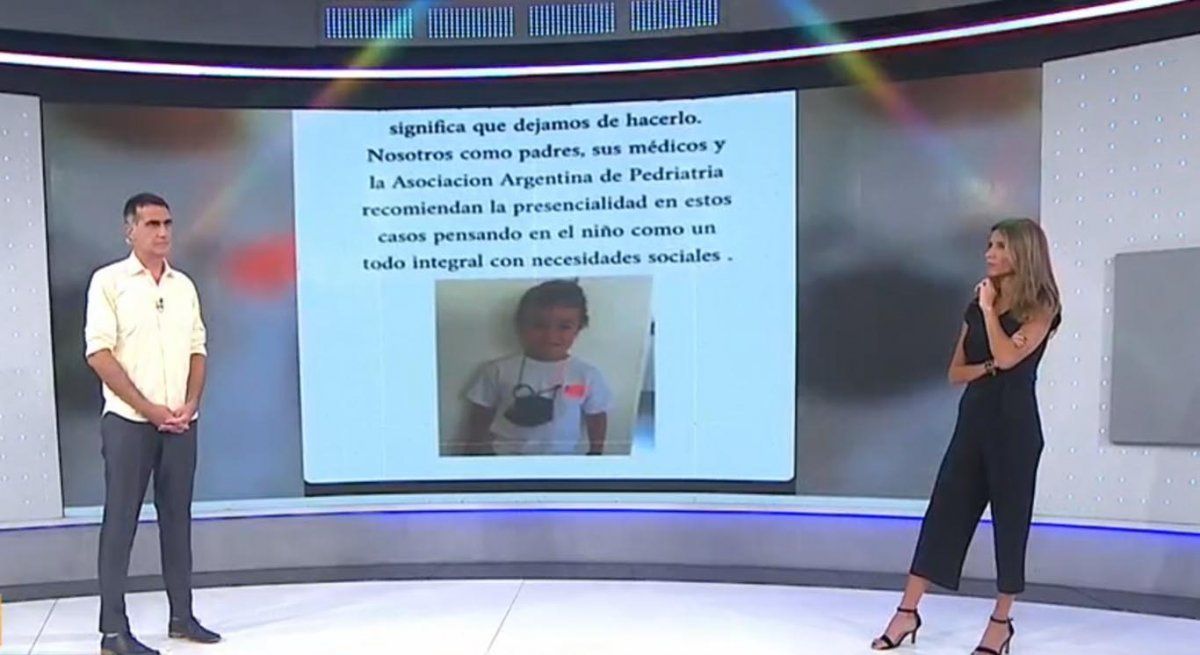El colegio al que asiste en Trenque Lauquen le negó la asistencia por ser un nene trasplantado de riesgo (Foto: captura de TV).