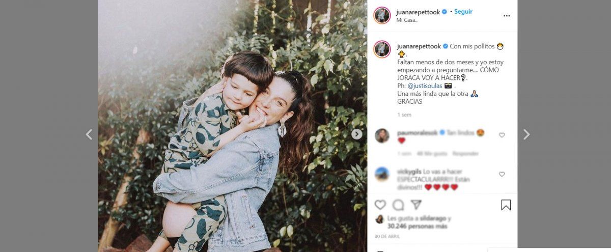 Juana Repetto y sus hijitos