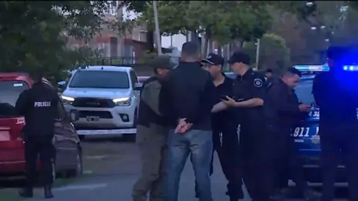En la escena del crimen. Allí