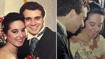 Sergio Lapegüe mostró fotos de su boda con Bochi hace 27 años: Amo a esta mujer tal cual es