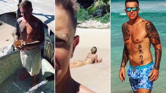 Las vacaciones de Alejandro Fantino y las postales de su novia bien diosa en la playa