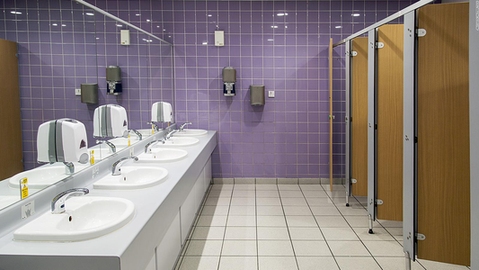 Una mamá no deja que su hijo de 7 años vaya al baño solo: Entra al de señoras conmigo