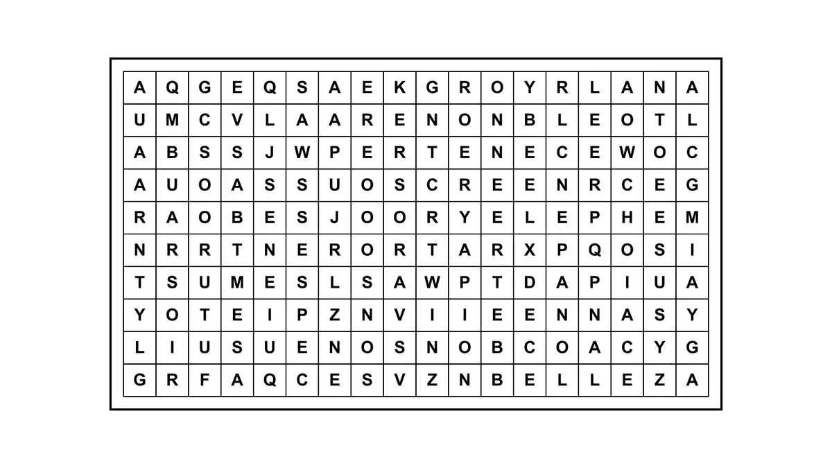 Encontrá la frase escondida en una sopa de letras con una cita célebre oculta