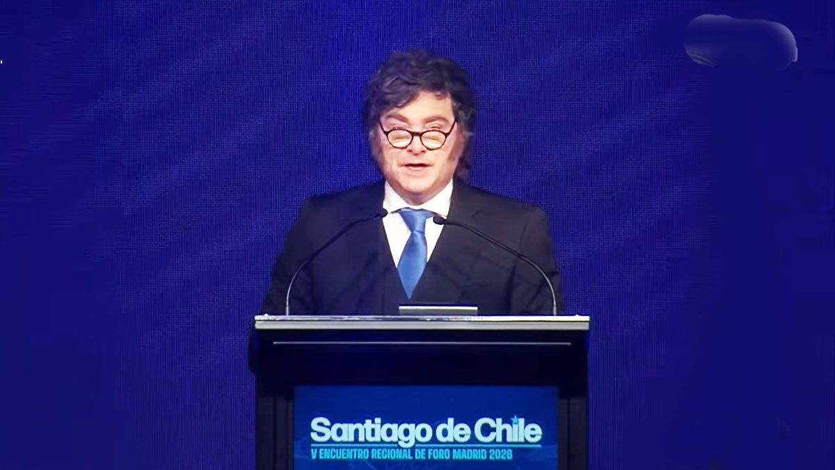 Javier Milei defendió la marcha de su gobierno e instó a otros líderes de la derecha a unirse para proyectar este modelo. (Foto: captura de TV)