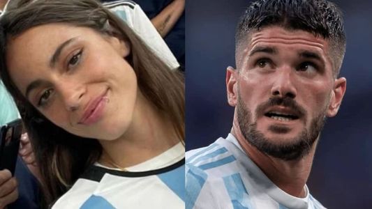 Tini Stoessel alentó a Rodrigo de Paul en el partido de Argentina y Polonia, con cambio de look incluído