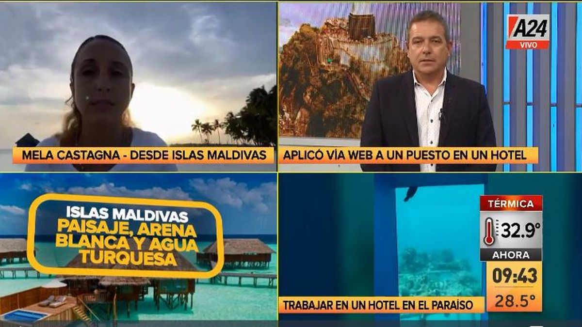 Islas Maldivas: así es la vida de una argentina en el paraíso. (Captura de Tv)