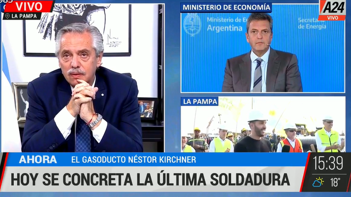 Se avanzó de forma importante en el Gasoducto Nértor Kirchner.