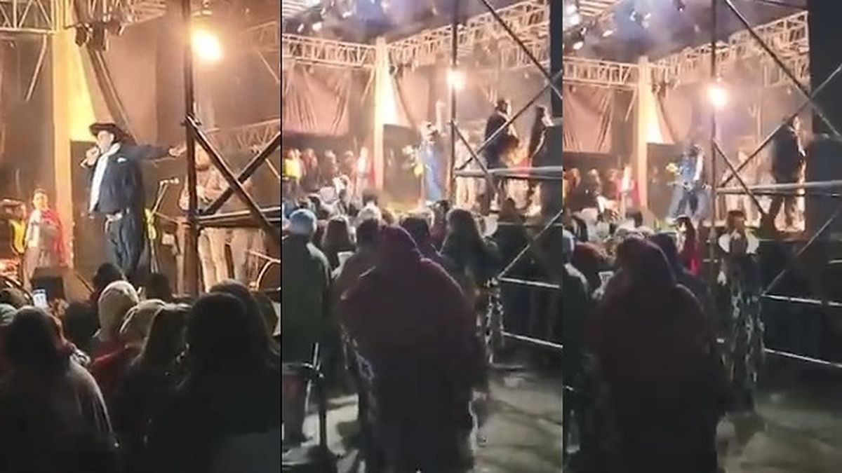 El Chaqueño Palavecino se retiró del festival 'Vaqueros le canta a Güemes' de manera escandalosa rompiendo un micrófono.