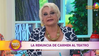 Carmen Barbieri se bajó de la obra del verano y se conmovió al contar los motivos de su decisión