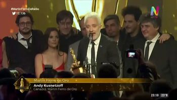 Andy Kusnetzoff se llevó el Martín Fierro de Oro