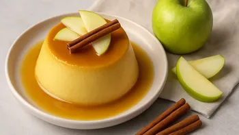 Flan sin horno con manzana y canela: la versión cremosa y liviana del postre clásico